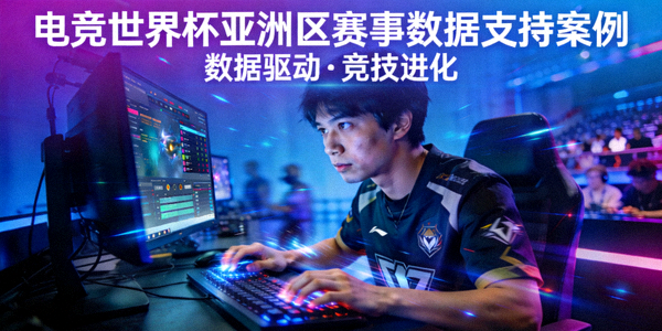 电竞世界杯亚洲区赛事数据支持案例封面 - 电竞选手在比赛中专注操作